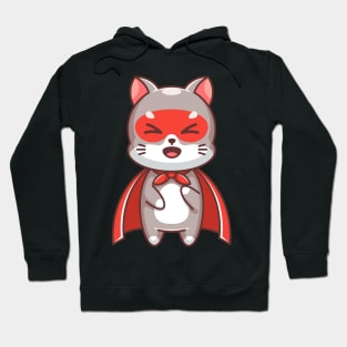 Cute cat super hero cartoon Hoodie